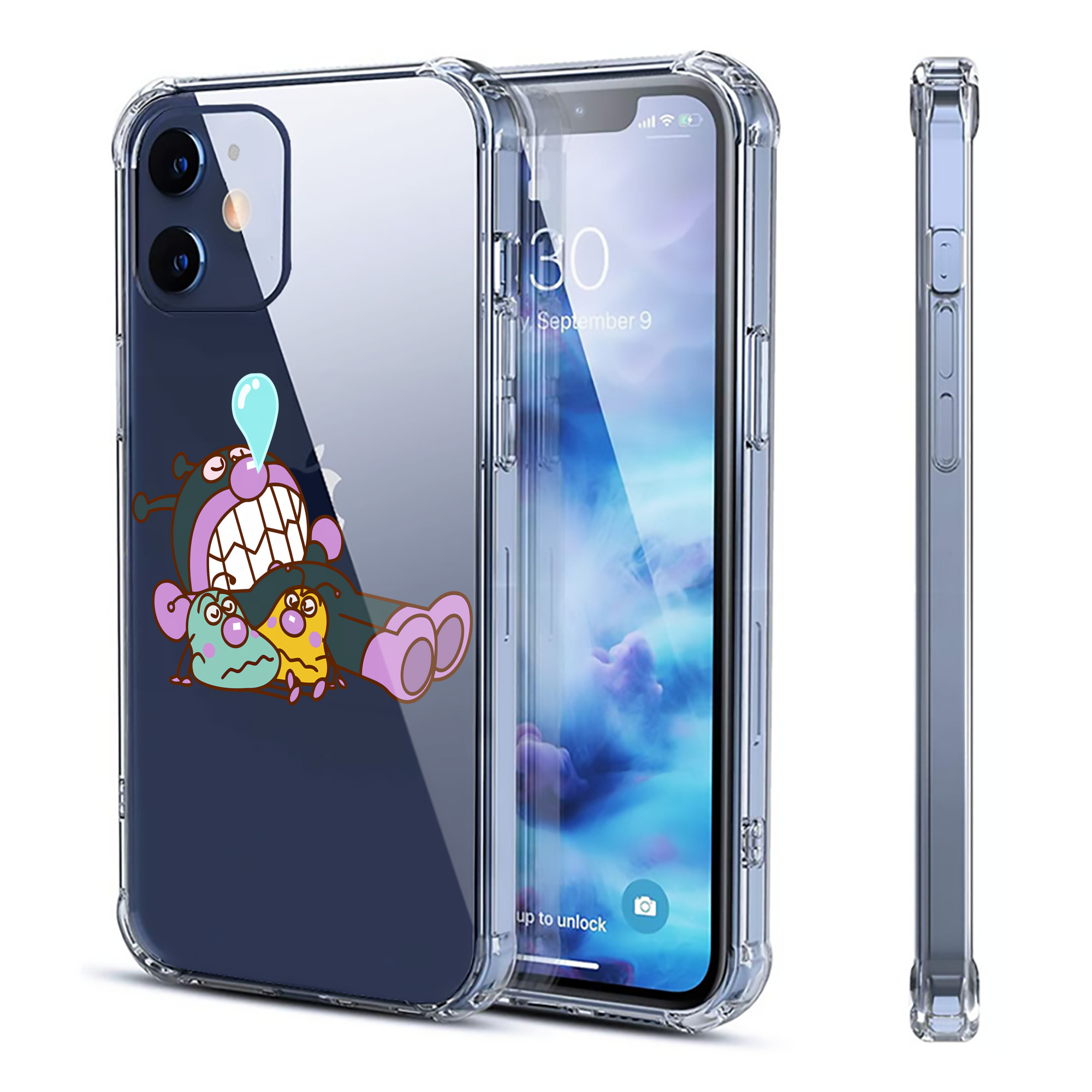 （画像用） アンパンマン Anpanman 【iPhone 12シリーズ対応】透明スマホケース（クリアソフトケース）
